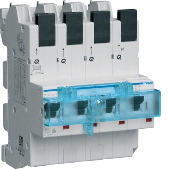 Hager HTS663E SLS switch 3-pole+N E-63A busbar QC