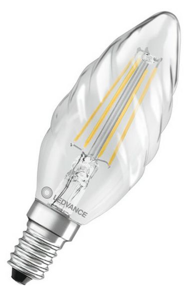 LEDVANCE Osram 4099854069352 LED CLBW40 4W 827 FILCL E14 P LED lamp LB23