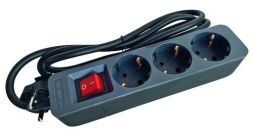 PROTEC.class 05105878 PTSDS 3g/s 3f with switch grey/black power strip