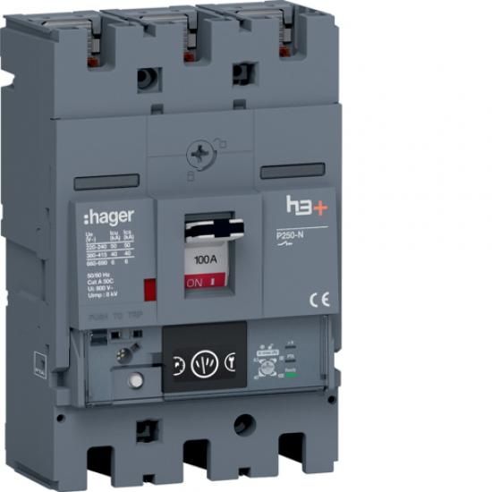 Hager HNT100NR h3+ P250 3P3D 100A 40kA circuit breaker