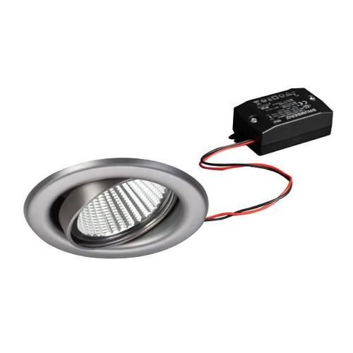 Brumberg 38369223 LED recessed spotlight 230V 6W 3000K stainless steel.