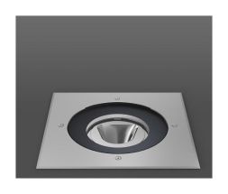 RZB 641289.000.1 26W 4000K 245x245 asym. stainless steel LED recessed floor spotlight