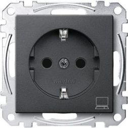 MERTEN MEG2350-0414 socket SCHUKO computer anthracite