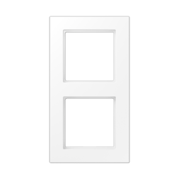 Jung A5582BFWWM frame 2-way, vertical and horizontal mounting, thermoplastic painted, A 550, snow white matt