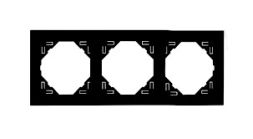 EFAPEL TRIPLE FRAME MATTE BLACK