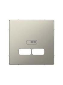MERTEN MEG4367-6050 central plate USB charging station, nickel metallic