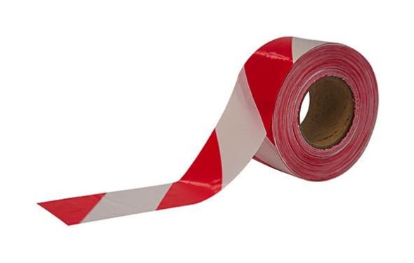 Cimco 182782 red/white 75mm x 500 m barrier tape