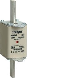 Hager LNH2080M NH fuse link NH2C gG 500V 80A K-detector