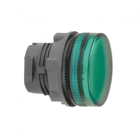 Schneider Electric ZB5AV03S 22 round cap green grooved indicator light