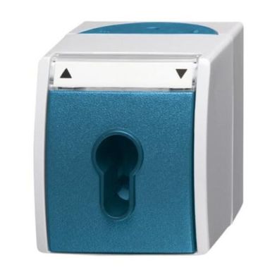 Busch-Jaeger 2712 SLW-53 blind switch/button, changeover, 2-pole grey/blue-green