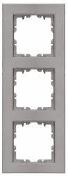 Kopp 402747000 3-way HK07 steel-colored cover frame