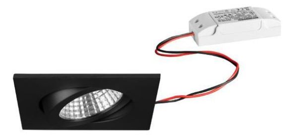 Brumberg 33355083 230V AC 6W 3000K IP65 black LED recessed ceiling spotlight