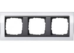 Gira 0213728 3-way cover frame for anthracite Gira Event Clear White