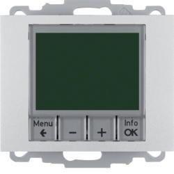 Berker 20447103 Temperature controller, normally open, with central piece, time-controlled Alu Berker K.5