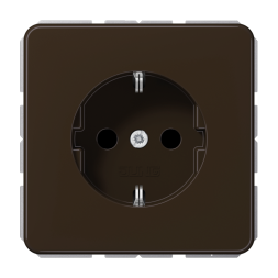 Jung CD1520BFKIBR SCHUKO socket, 16 A 250 V ~, integrated increased contact protection, SAFETY+, thermoplastic, CD series, brown