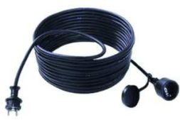 Bachmann 343.191 rubber extension H07RN-F 3G2.5 black 10m