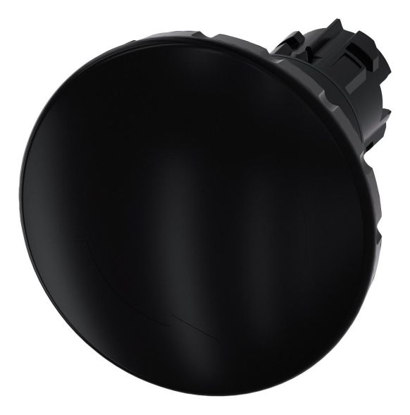 Siemens 3SU1000-1JB10-0AA0 22mm round plastic black mushroom push button