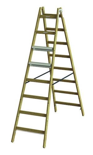 PROTEC.class PHSSLASE28 PHSLAE28 + aluminum steps one-sided 2x8 wooden stepladder