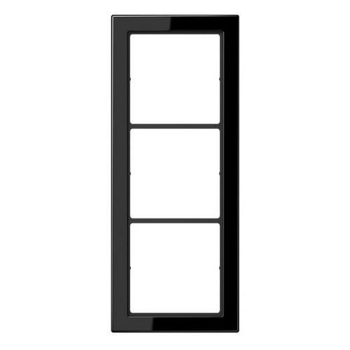 Jung FD983SW frame, 3-way, FLAT DESIGN, black
