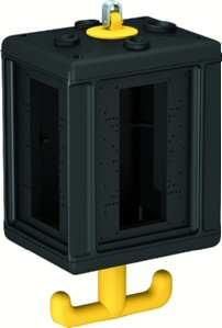 OBO Bettermann VHF8 IP44 with handle empty graphite black supply unit, 6109822