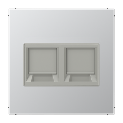 Jung AL1969-2AT cover (latched) for modular jack sockets 2-way, Avaya, LS series, aluminum