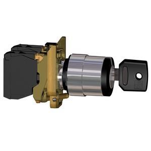 Schneider Electric XB4BG61EX 3 positions latching 1NO key switch