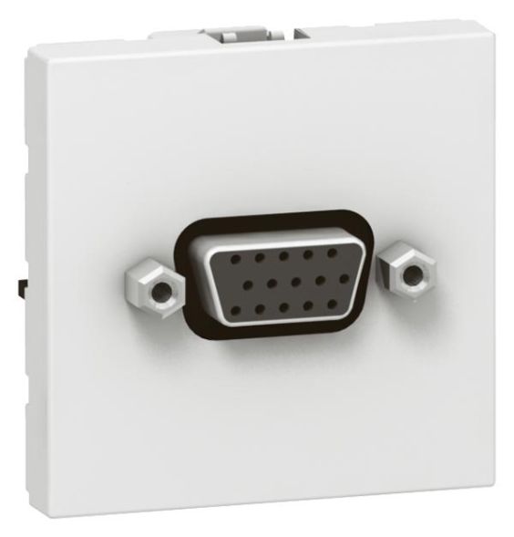 Legrand 078757 Connection unit MOSAIC HD15 socket 2mod ws, (white)