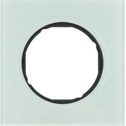 Berker 10112609 Frame 1-way, flat, R.8, glass polar white