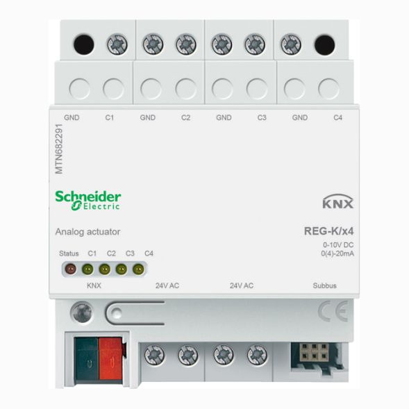 SCHNEIDER MTN682291 KNX analog actuator | 4-way