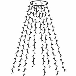 FHS 31176 tree curtain, 12Str.j.25LED 300LED,Str.2.5m,IP44,mT