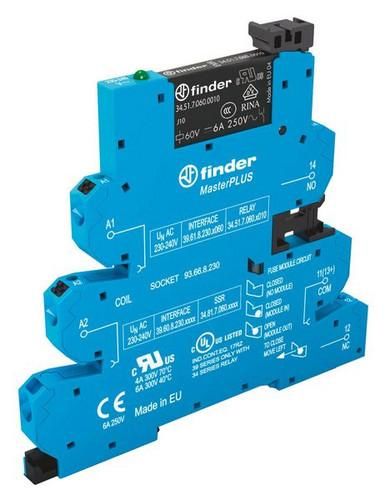 Finder 39.61.3.230.0060 EMR coupling relay MasterPLUS Push-In technology