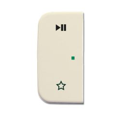 Busch-Jaeger 6237-21-212 rocker switch, 2-way left, with symbol &amp;#039;Play/Pause&amp;#039; white