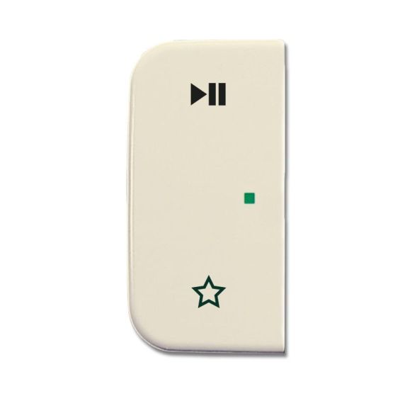 Busch-Jaeger 6237-21-212 rocker switch, 2-way left, with symbol &amp;#039;Play/Pause&amp;#039; white