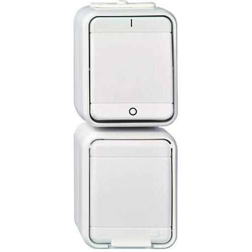 ELSO 458229 vertical AquaTop light/basalt grey combination switch