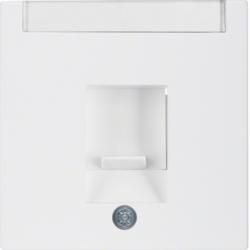 Berker 11701909 Centre piece with dust protection slider and labelling field polar white matt Berker