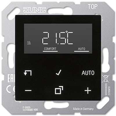 Jung TRDA1790SW LB-Management room thermostat set, AS/A series, black