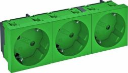 OBO Bettermann 6120127 33° 3-f. 250V 10/16A mint green RAL6029 socket SCHUKO