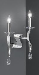 Brumberg 809052 wall light, chrome E14, 2x40W max.