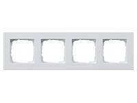 Gira 214225 cover frame 4-way flat E2 pure white