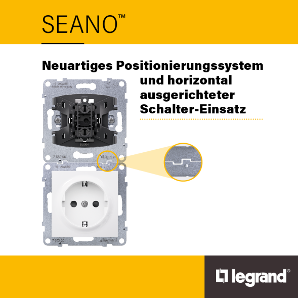 LEGRAND 765634 Touch sensor SEANO with Netatmo | 2-way | ultra white