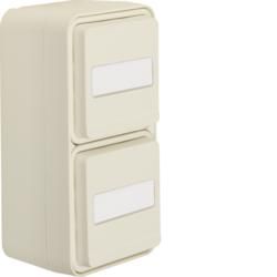 Berker 47703552 SCHUKO socket 2-way vertical with hinged cover AP Berker W.1 polar white matt