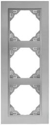 EFAPEL TRIPLE FRAME NICKEL/GRAY