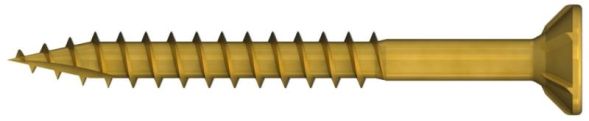Reisser 009221S122-0300404-1 R2 chipboard screw, flat countersunk head, PZ, partial thread, cutting notch, 3.0 x 40, steel, galvanized, yellow, 1x sliding, pack of 200