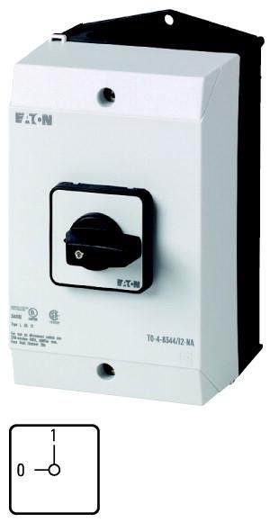 Eaton T0-4-8344/I2-NA ON-OFF switch, 8-pole, 20 A, 90 °, surface mounting, UL/CSA , 255882