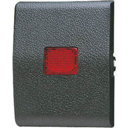 Jung 800KO rocker with light exit window 1-way with dome, red dome, thermoplastic, WG 800, anthracite