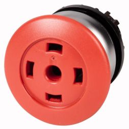 Eaton M22-DP-RX mushroom pushbutton, red, without key plate, momentary, 216731