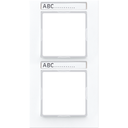 Jung AC582BFNAWW frame 2-way, with label field, vertical mounting, thermoplastic, A CREATION, alpine white