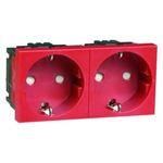 Hochköpper 00402711 D 6212.36 EMS SI 2-way red socket SCHUKO