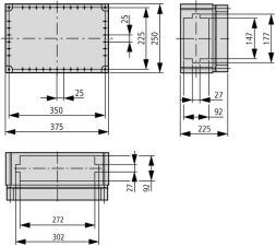 Eaton CI43-S60-400/3-1XNH00 HS 400A 3-pole distribution housing, 194584
