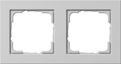 Gira 021237 2f E2 Grey with cover frame